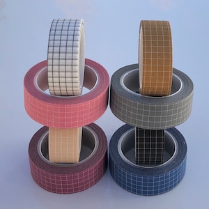 Grid Washi Tape, Scrapbooking Supplies, Journal Supplies, Penpal Supplies