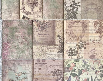 Background Collage Papers, Junk Journal Papers, Scrapbook Supplies, Assorted Paper, Junk Journal Ephemera (QLT-090-067)