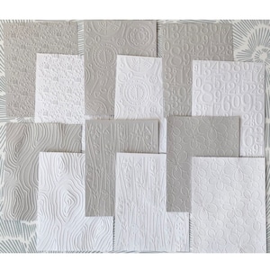 Embossed Paper,Junk Journaling Paper, Craft Paper, Assorted Paper, Scrapbooking, 24 Pcs