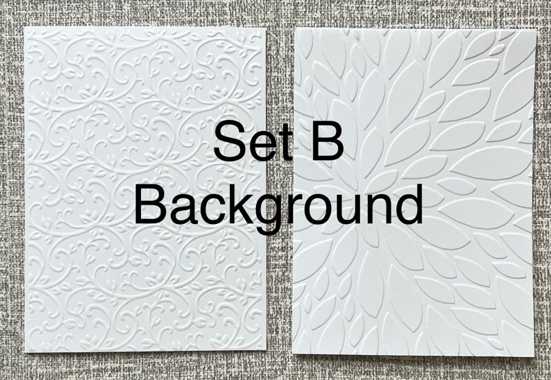 Cardstock Front 50 White Embossed Cardstock, Card Fronts, Floral, Botanical, Card ...