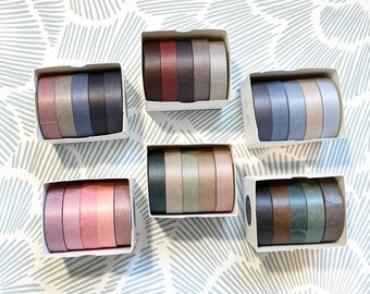 5 Pc Solid Color Washi Tape Set, 5 Meters,Decorative Tape, Scrapbooks, Journals, Planners, Notebooks, Craft Supplies (YME-125-056)