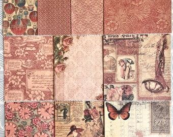 Background Collage Papers, Junk Journal Papers, Scrapbook Supplies, Assorted Paper, Junk Journal Ephemera (QLT-090-068)