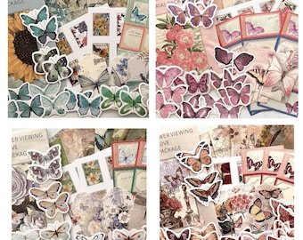 Junk Journal Floral Papers, Scrapbook Supplies, Journal Supplies, (QLT-115-302)