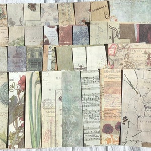Junk Journal Pages, Assorted Paper, Junk Journal Ephemera Pages, Journal Supplies, 40 Pcs + Sticker Sheet