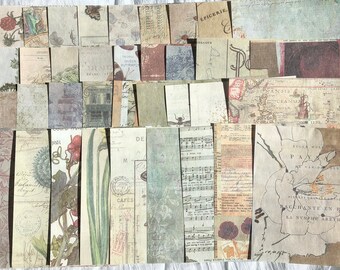 Junk Journal Pages, Assorted Paper, Junk Journal Ephemera Pages, Journal Supplies, 40 Pcs + Sticker Sheet