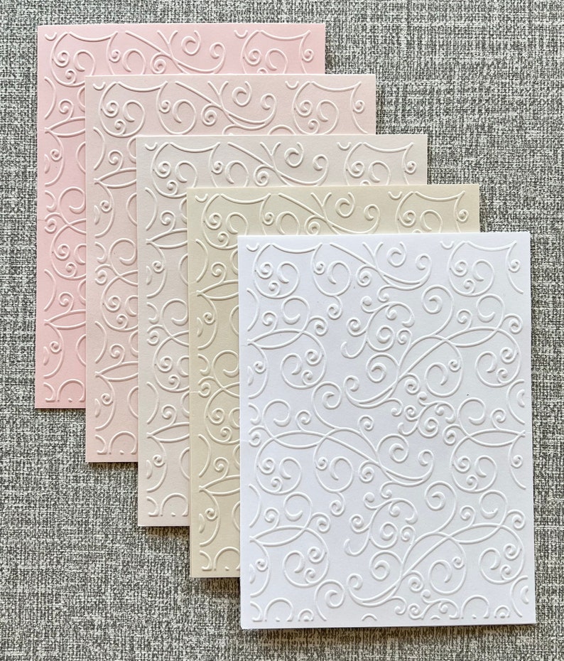 Embossed Paper Embossed Cardstock Paper Bundle 10 Pcs Etsy
