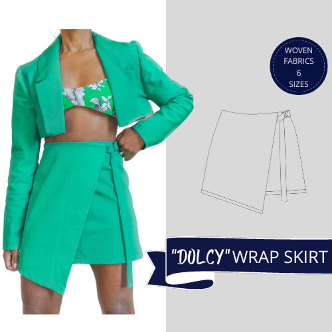 Wrap Skirt Pattern, Mini Wrap, Pdf Skirt Pattern, Digital