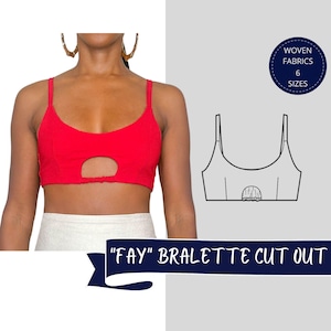 Bralette,  Crop Top Pattern, Pdf Top Pattern, Digital Sewing Pattern, Downloadable Pattern, Crop Top Bralette