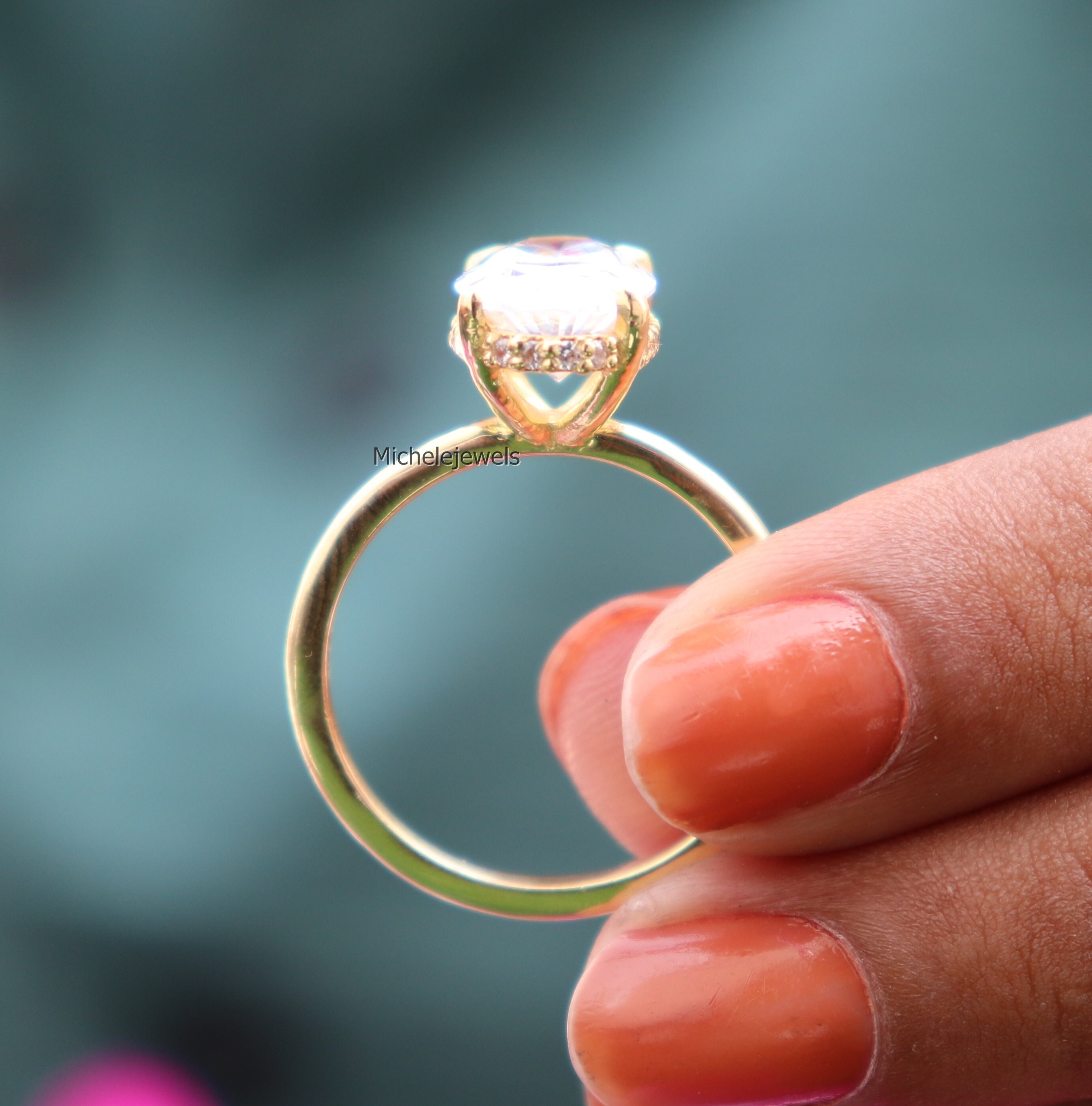 4 CT Oval Solitaire Engagement Ring Oval Cut Engagement Etsy