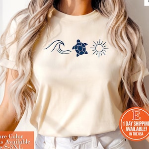 Ocean Turtle Beach Shirt: Comfort Colors Summer Vibes Tee
