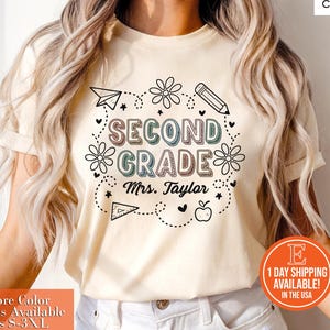 Second Grade Teacher Custom Shirt, 2nd Grade Teacher Shirt, 2nd Grade T-Shirt, Second Grade TShirt, Elementary School, Teaching Tee