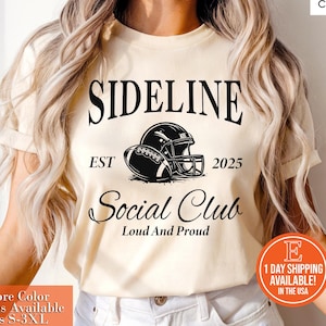 Football Sideline Social Club Custom Shirt, Football Social Club Shirt, Football Mom Shirt, Sideline Club Social Club, Football Shirt
