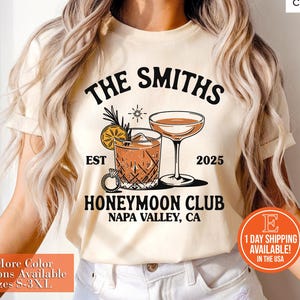 Custom Honeymoon Social Club Tshirt, Mr and Mrs Shirts, Just Married Shirts, Honeymoon Club Shirts, Couple Tee