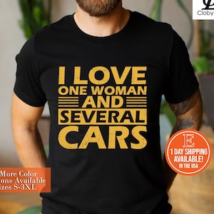 車好きのシャツ 私は一人の女性と複数の車が大好きです Tシャツ 車 Tシャツ 車修理 Tシャツ 車 父の日シャツ 車愛好家のお父さんへのギフト