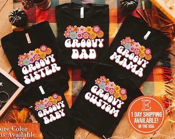 Groovy Mama Floral Shirt: Retro Matching Family, Mother's Day, Groovy Birthday Tee