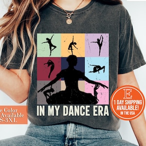 Custom In My Dance Era Shirt, Cute Colored Dancer T-Shirt, Funny Dance Oversize Shirt, Dance Gift For Women, Youth Dance Shirt