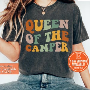 Queen Of The Camper Camping Shirt RV Shirt Camping Gift Camper Shirt Travel Shirt Road Trip RV Gift RV Camping Glamping Shirt