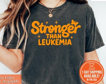 Stronger Than Leukemia T-Shirt • Leukemia Awareness Tee • Cancer Survivor Support Shirt