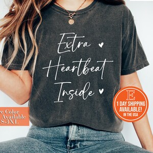 Extra Heartbeat Inside Sweatshirt, Baby Announcement, Pregnancy Reveal, Mom To Be, We&#39;re Expecting, Maternity Sweater, Pregnancy Outfit