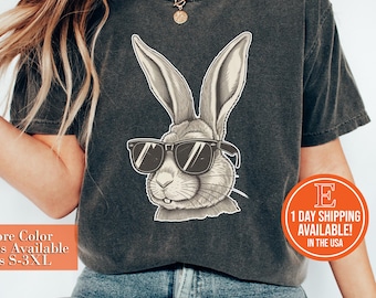 Easter Bunny Sunglasses T-Shirt, Funny Rabbit Graphic Tee
