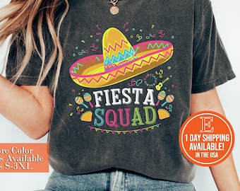 Fiesta Squad Shirt, Cinco De Mayo Mexican Party Tee