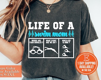 In My Swim Mom Era T-shirt, Swim Mom Shirt, Swim Team Mom Shirt, Swimmer Mom Gift, Swim Meet Shirt, Proud Swim Mom Tee