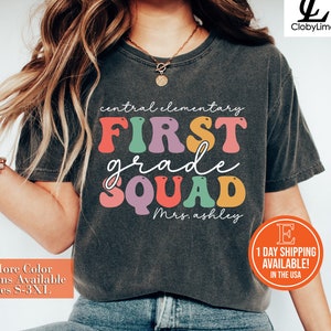 Personalized Grade Squad Shirt, First Grade Squad, Second Grade, Any Grade Teacher Team Shirt, Teacher Squad Shirts, For Teachers Team Tees