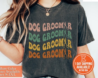 Dog Groomer Shirt: Retro Pet Grooming Sweatshirt