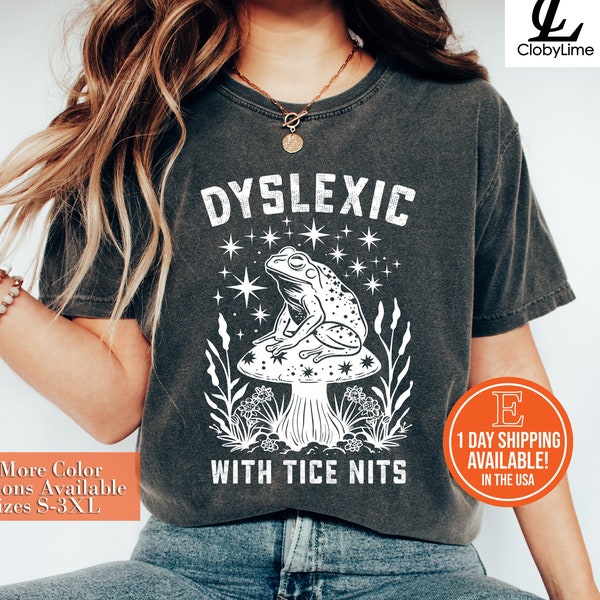 Chemise pour dyslexique avec lentes, chemise dyslexique drôle, chemise de sensibilisation à la dyslexie drôle, chemise sarcasme, chemise drôle pour femme