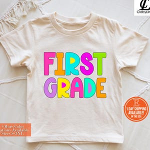 Preppy 1st Grade Shirt Back to School Kids Shirt, Hello First Grade Toddler T-Shirt, Back to School Toddler Shirt, 1st Grade Shirt for Kids