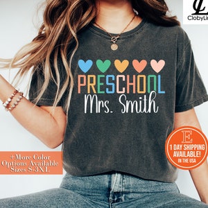 Personalized Preschool (Custom) Shirt, Preschool Teacher Shirt, Pre-K Shirt Preschool, Preschool Team, Cute Preschool Team Teacher Shirts