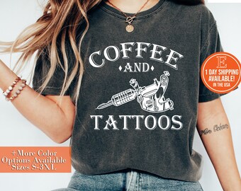 Coffee and Tattoos Graphic Tee - Tattooist Gift