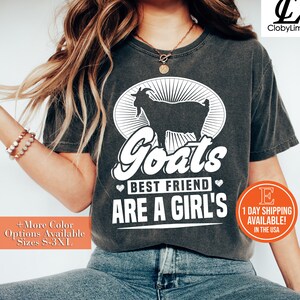 Goats Are a Girl&#39;s Best Friend Shirt, Hoodie, Sweatshirt, Girl Quote Shirt, Goat T-shirt, Goat Lover Tee, Goat Lover Gift, Animal Lover Tee
