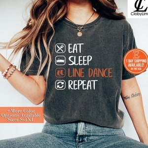 Eat Sleep Line Dance Repeat Line Dancing Funny Line Dancer Unisex Shirt, Hoodie, Western Line Dance Shirt, Line Dancing Dance Teacher Shirt