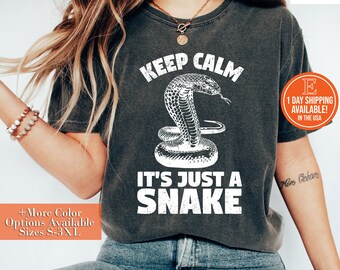 Keep Calm Snake Graphic Tee - Snake Lover Gift