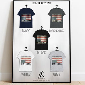 One Nation Under Distress Wildflower Flag T-Shirt, Upside Down American Flag Shirt bild 7