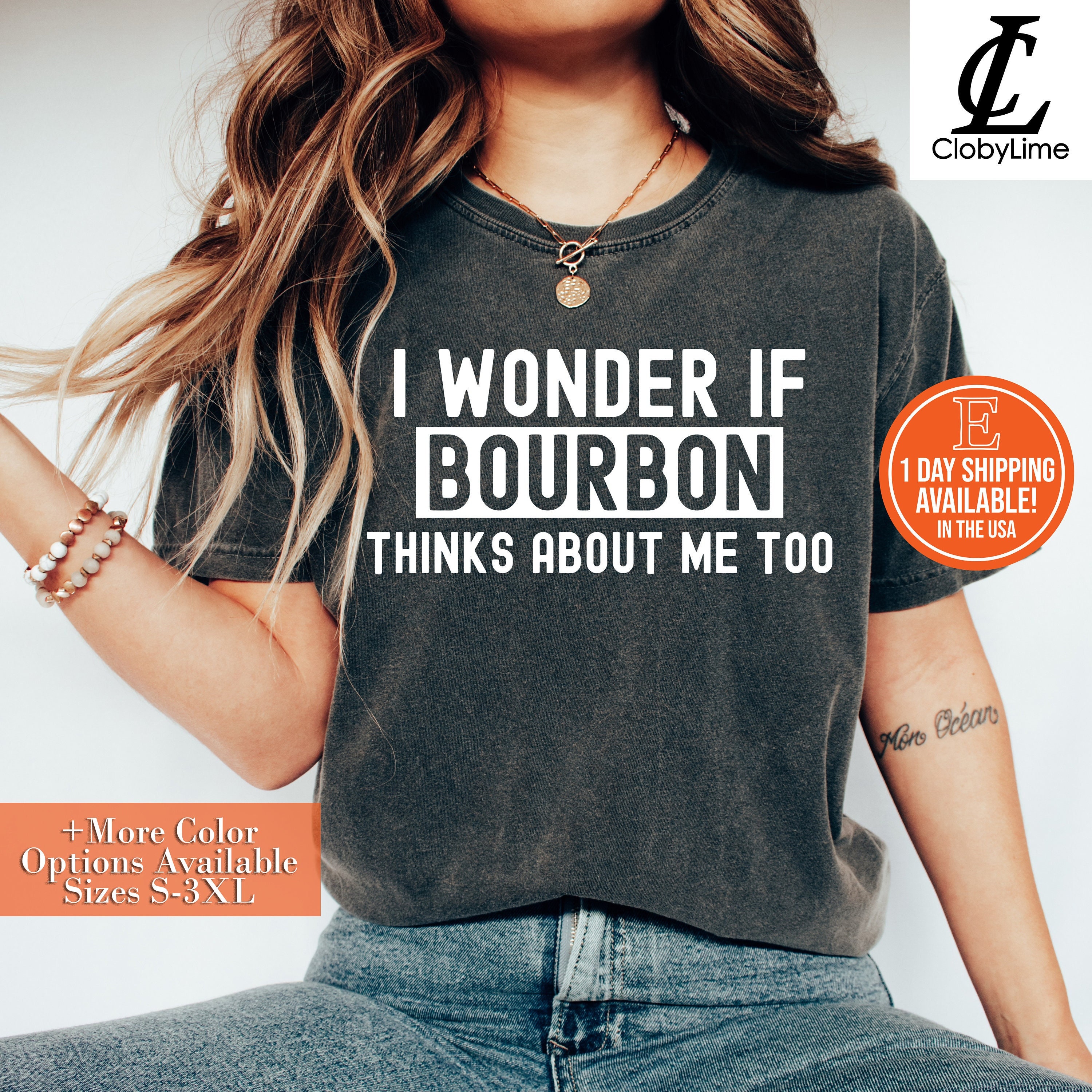 I Wonder If Bourbon Thinks About Me Too Shirt - Whiskey