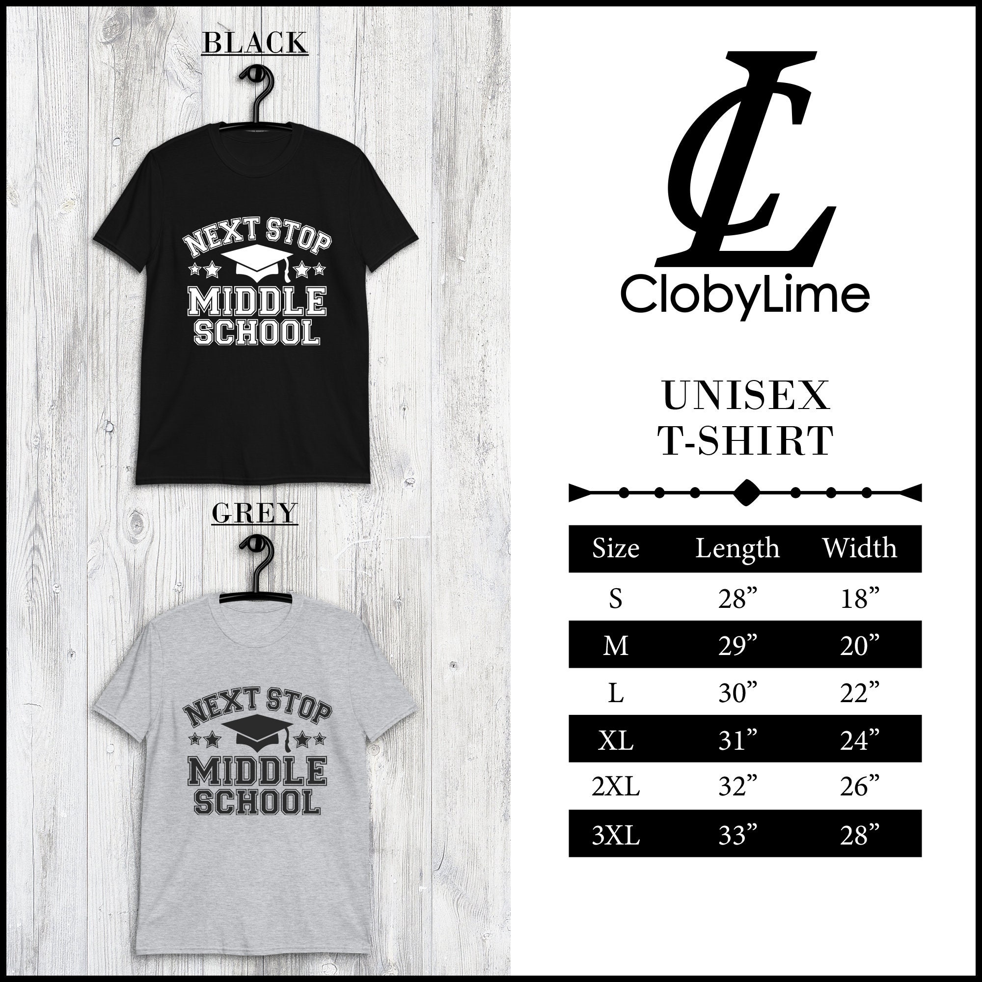 【SETTO】MIDDLE SHIRT Amazon.com: Next Stop Middle School 5th Grade Graduation