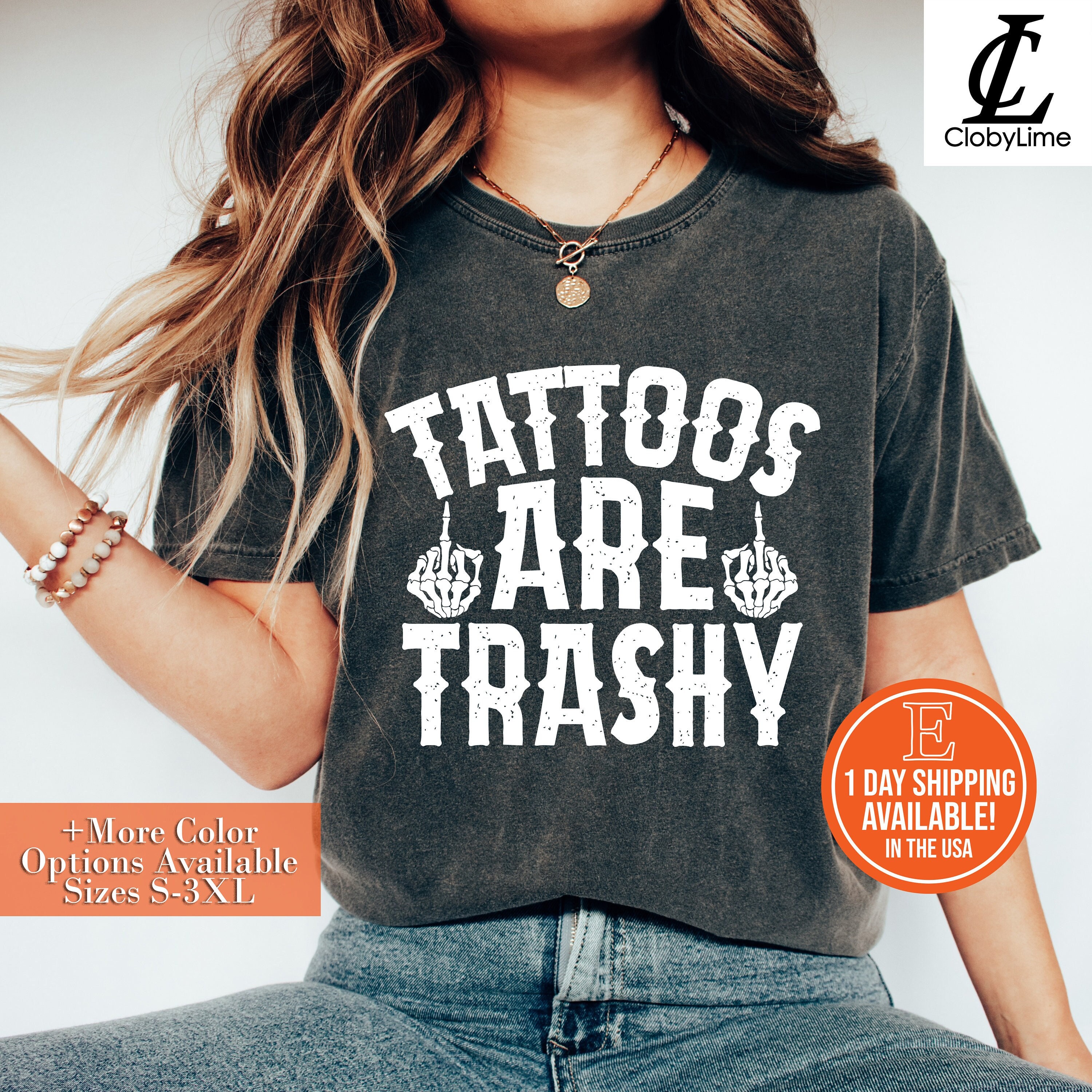 Funny tattoo shirts clearance
