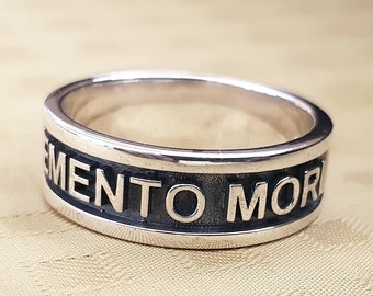 Memento Mori Ring, 925 Silver Memento Mori Ring, Memento Mori Jewelry, Memento Mori Signet Ring, Stoicism Ring, Stoic Jewelry, stoic ring