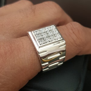 Anillo rolex oro blanco sale