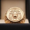 Customized Masonic Ring, Master Mason Ring for Man, Freemason Gold Ring ...