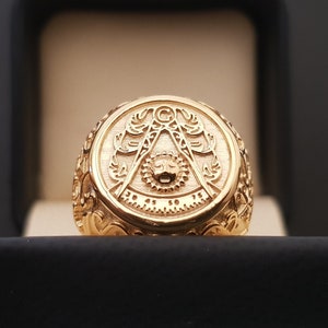 Past master mason Rings, 925 silver Masonic Rings, Freemason Ring, Master Mason Rings, Men's Masonic Ring, past master mason Signet Ring