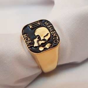 Memento Mori Skull Ring: Sterling Silver Heavy Ring