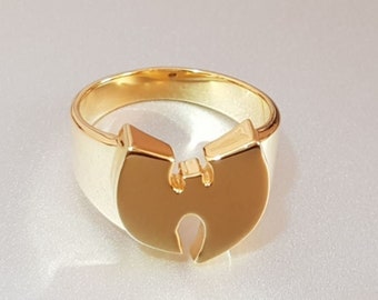 10k Gold WU Tang ring, 14K  18K WU Tang ring, Gold Wu tang ring, Men WU ring, Gold men ring, Wu tang clan ring, Gold  ring, Gift for him.