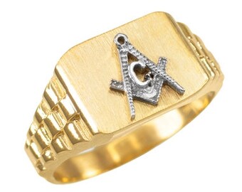 Men's Silver Masonic Rolex Ring, Masonic ring, Rolex Ring, Rolex masonic ring, Silver ring, Unique gift ring, Gift ring, Gold masonic Ring