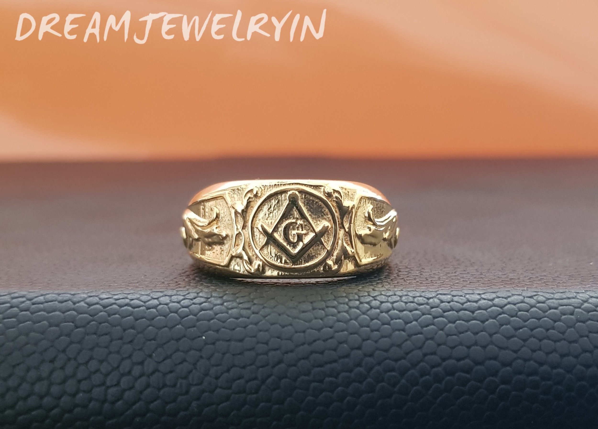 New Design!! Stainless Steel Classic Vintage Masonic Ring | MasonicBuys