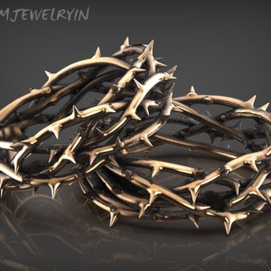 Crown of Thorns Ring: Jesus 925 Sterling Silver Band