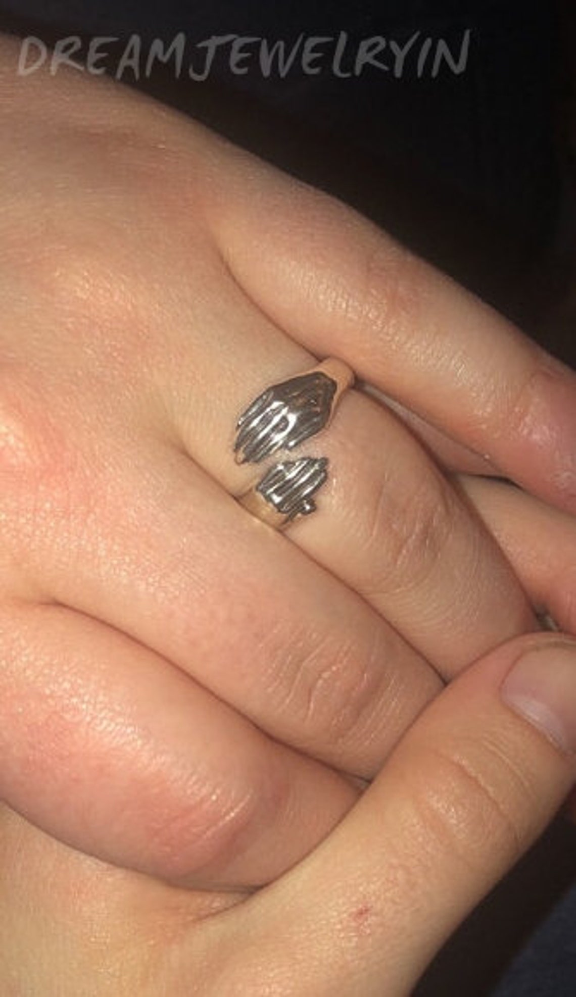 Hug Ring in Sterling Silver Handmade Ring Pinky Ring Etsy