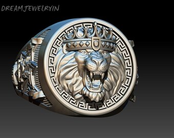 Lion of judah ring, qLion Knight Ring, Lion ring, 925 silver Signet Lion Ring, Knight Silver Ring ,Signet ring, Leao de Judah ring